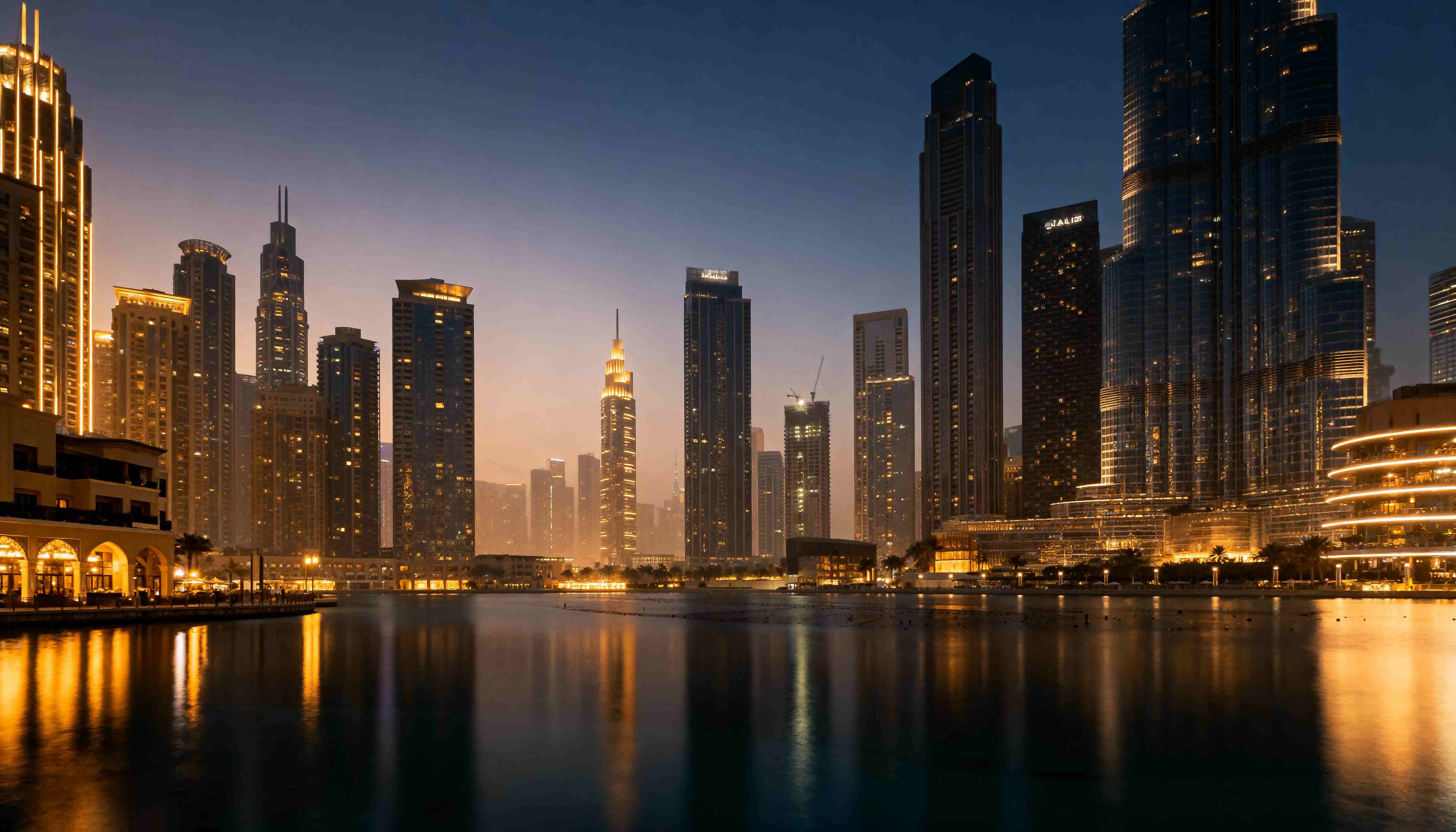 UAE skyline at dusk